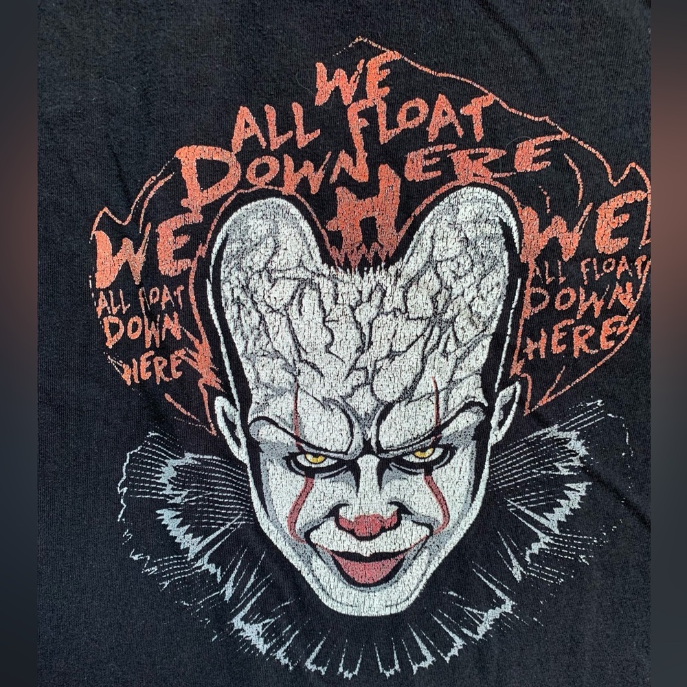 It Pennywise We all Float Down Here Black graphic T-Shirt